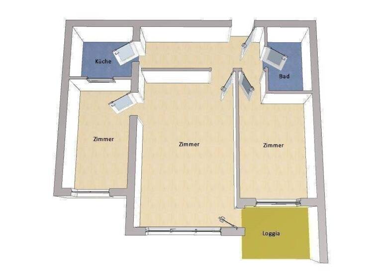 Wohnung zum Kauf 249.000 € 3 Zimmer 65 m² frei ab sofort Lankwitz Berlin 12247