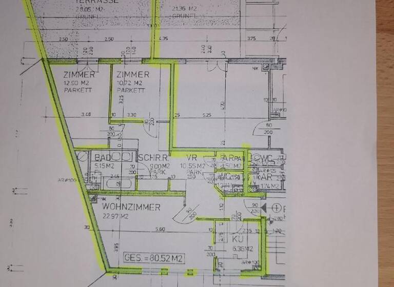 Wohnung zum Kauf 450.000 € 3 Zimmer 82 m² 1. Geschoss Wien 1030