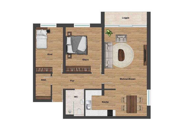 Wohnung zur Miete 1.010 € 3 Zimmer 78 m² EG Graf-Bernadotte-Straße 14 Kempen 47906