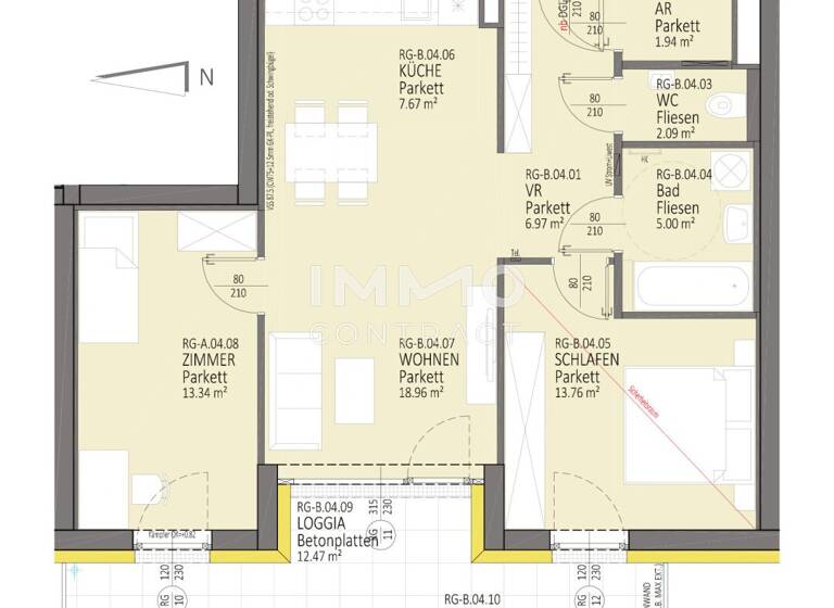 Wohnung zur Miete 822 € 3 Zimmer 69,7 m² Waldegg Linz 4020