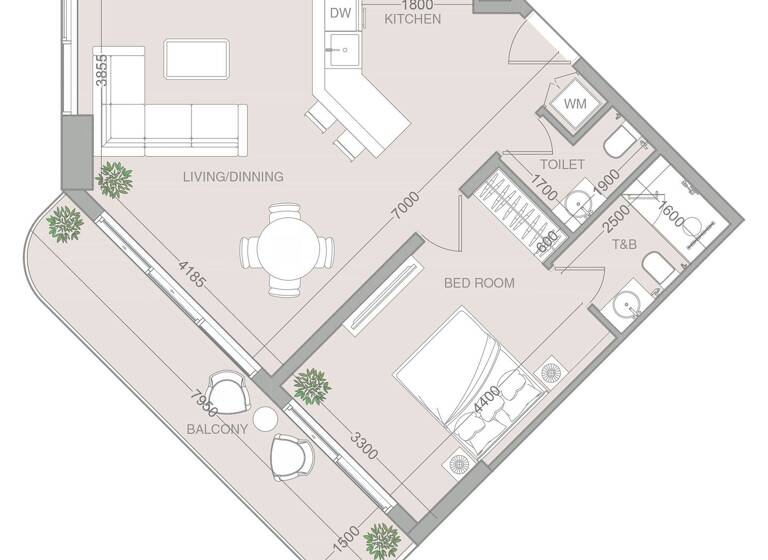 Wohnung zum Kauf provisionsfrei 304.316 € 2 Zimmer 77 m² Dubai 00000