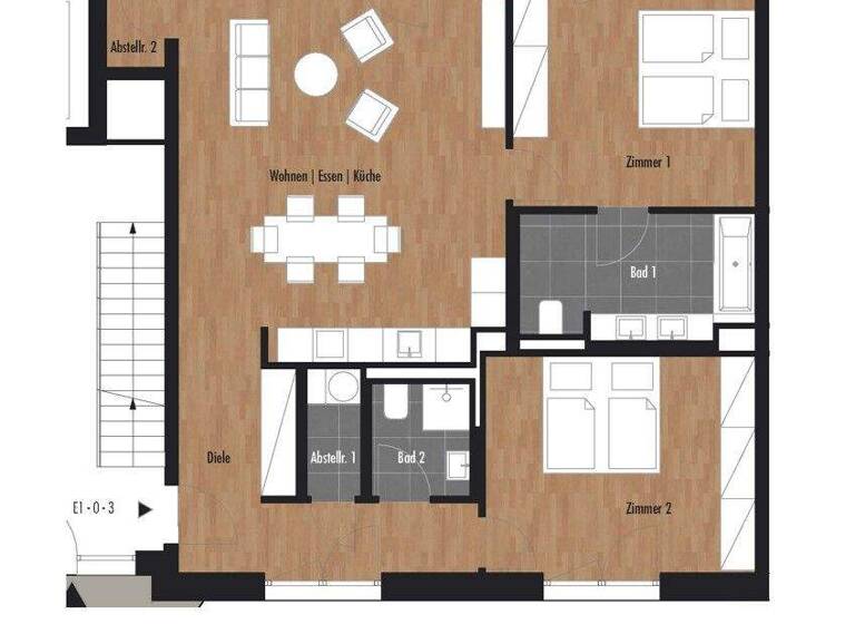 Wohnung zur Miete - Erstbezug 1.795 € 3 Zimmer 108,7 m² EG Ernst-Ludwig-Kirchner-Platz 10 Königstein 61462