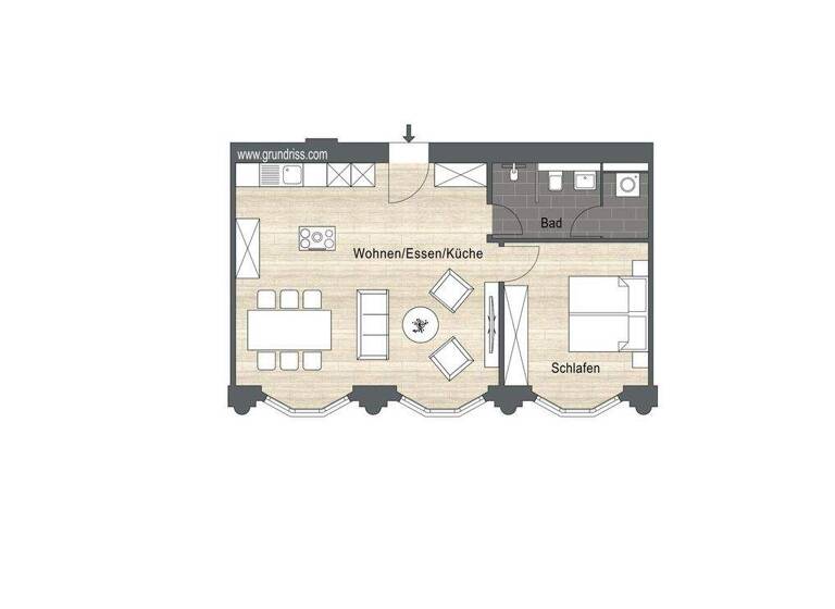 Wohnung zur Miete 1.900 € 2 Zimmer 65,5 m² 3. Geschoss Carlstadt Düsseldorf / Carlstadt 40213