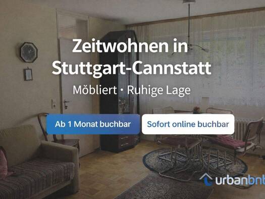 Studio zur Miete Wohnen auf Zeit 920 € 1 Zimmer 39 m² frei ab 31.03.2026 In den Ringelgärten 0 Bad Cannstatt Stuttgart-Cannstatt 70374