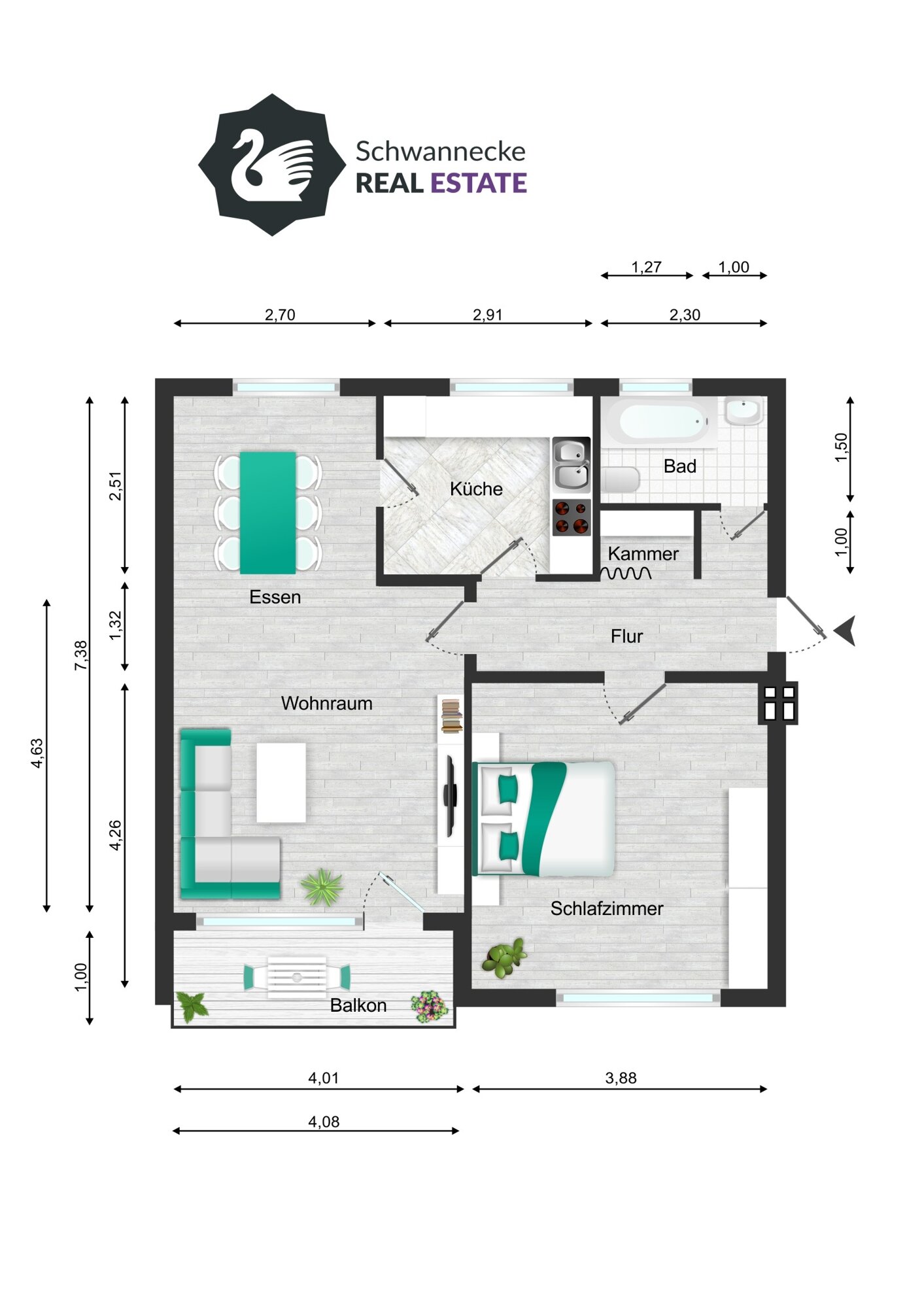 Wohnung zum Kauf als Kapitalanlage geeignet 239.000 € 2 Zimmer 62 m²<br/>Wohnfläche Zehlendorf Berlin 14165