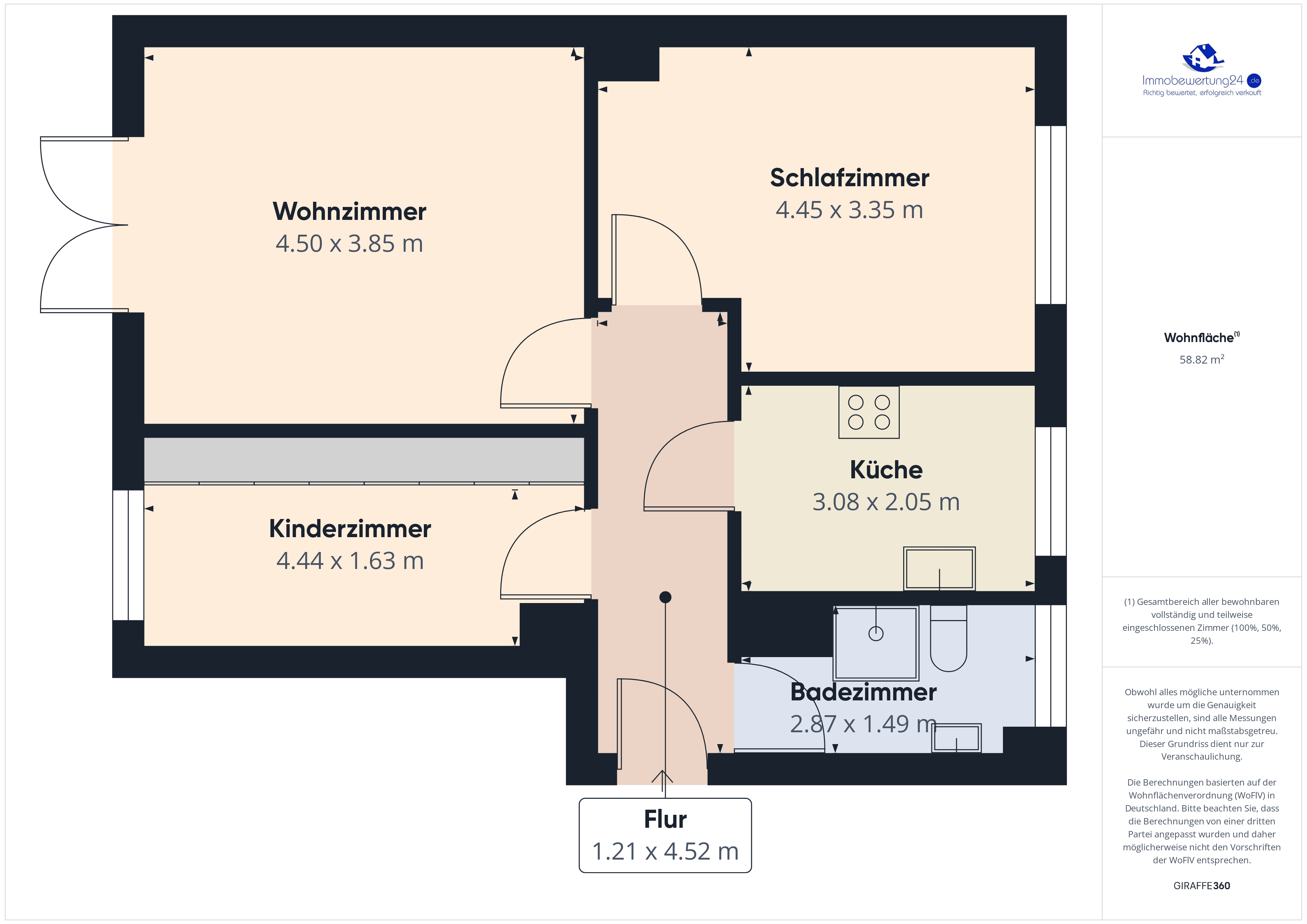 Wohnung zum Kauf 99.000 € 3 Zimmer 58,8 m²<br/>Wohnfläche Nordfront Magdeburg 39106