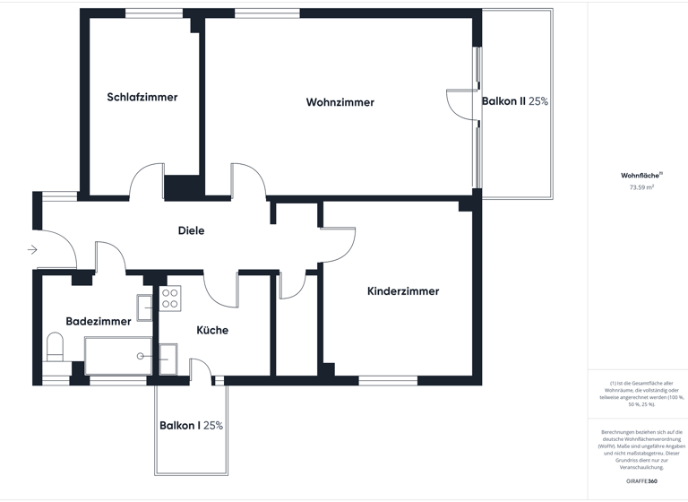Wohnung zum Kauf 139.000 € 3 Zimmer 77 m² frei ab sofort Elberfeld Wuppertal 42117
