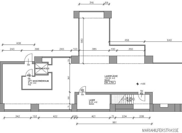 Laden zur Miete 45,50 € Wien 1070
