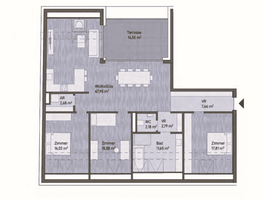 Wohnung zum Kauf - Erstbezug provisionsfrei 904.849 € 4 Zimmer 123,8 m² Eggenberg Graz 8020