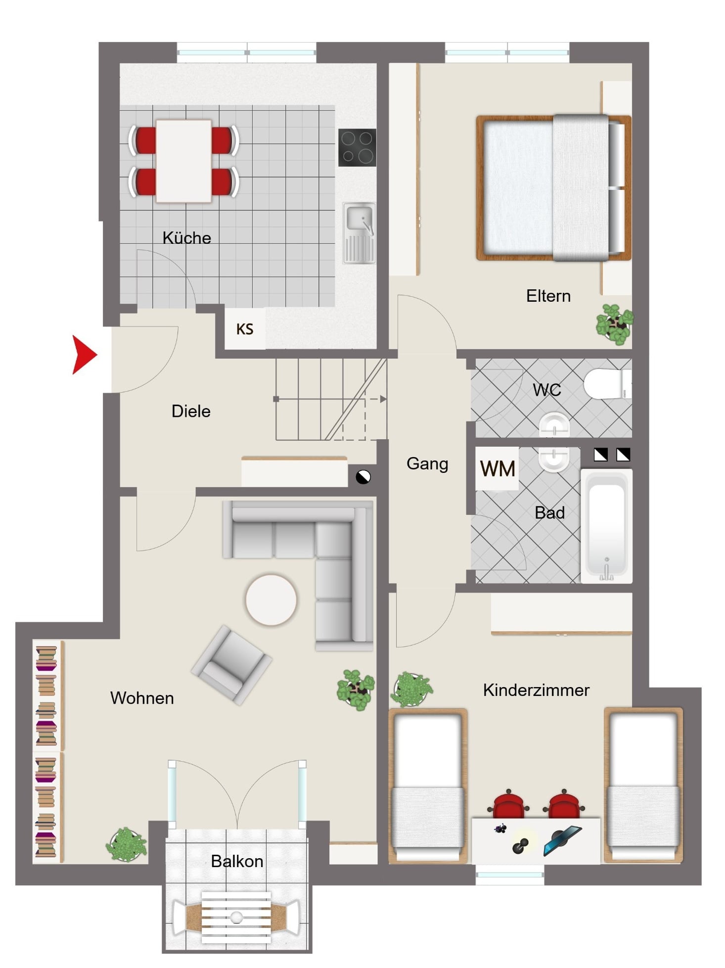 Wohnung zum Kauf 269.000 € 5 Zimmer 100 m²<br/>Wohnfläche Deggendorf Deggendorf 94469