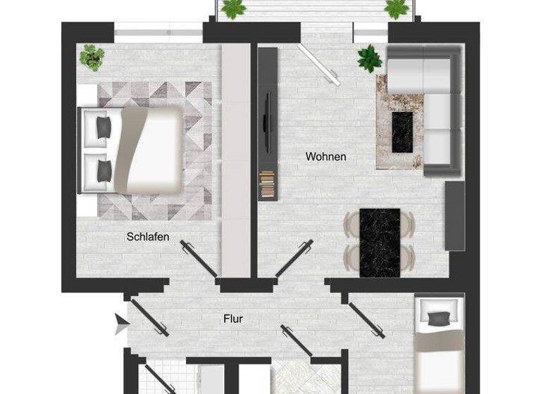 Wohnung zur Miete 365 € 3 Zimmer 60 m² 2. Geschoss Kirchhoffstr. 32f Siegmar Chemnitz 09117