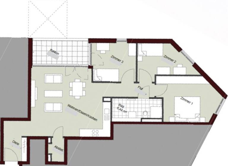 Wohnung zur Miete 846 € 4 Zimmer 88,9 m²<br/>Wohnfläche 2.<br/>Geschoss 01.06.2025<br/>Verfügbarkeit Reutlinger Straße 74 Metzingen Metzingen 72555