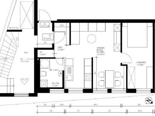 Wohnung zur Miete 700 € 2 Zimmer 47 m² Geschoss 2/4 frei ab 01.09.2025 Bucher Straße 43 St Johannis Nürnberg 90419