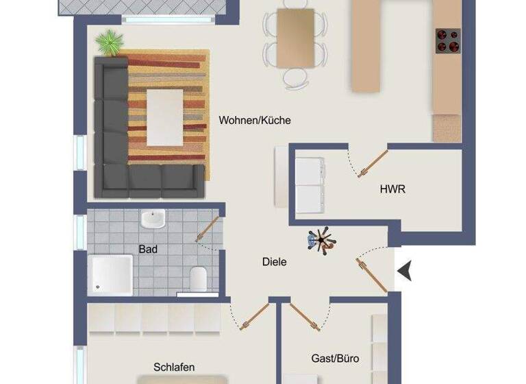 Wohnung zum Kauf 259.000 € 3 Zimmer 74 m² Walle Aurich / Walle 26607
