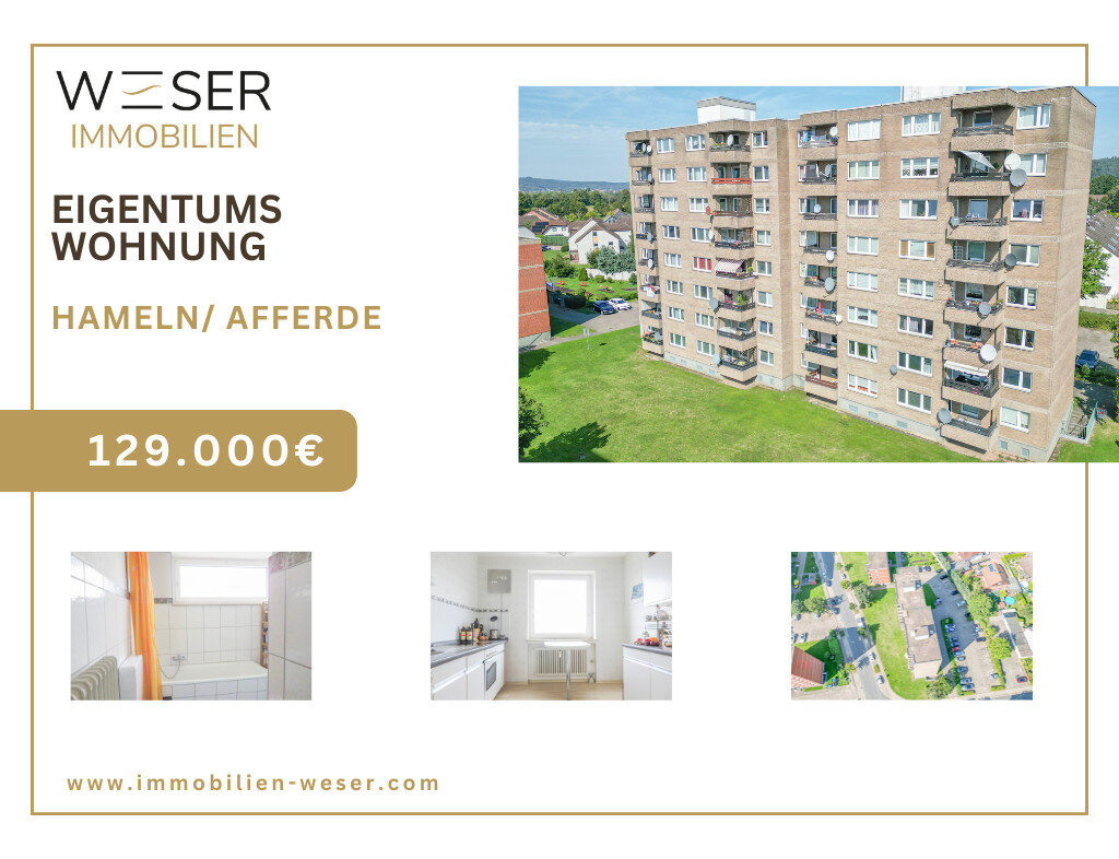 Wohnung zum Kauf 129.000 € 4 Zimmer 82 m²<br/>Wohnfläche 4.<br/>Geschoss Afferde Hameln / Afferde 31789