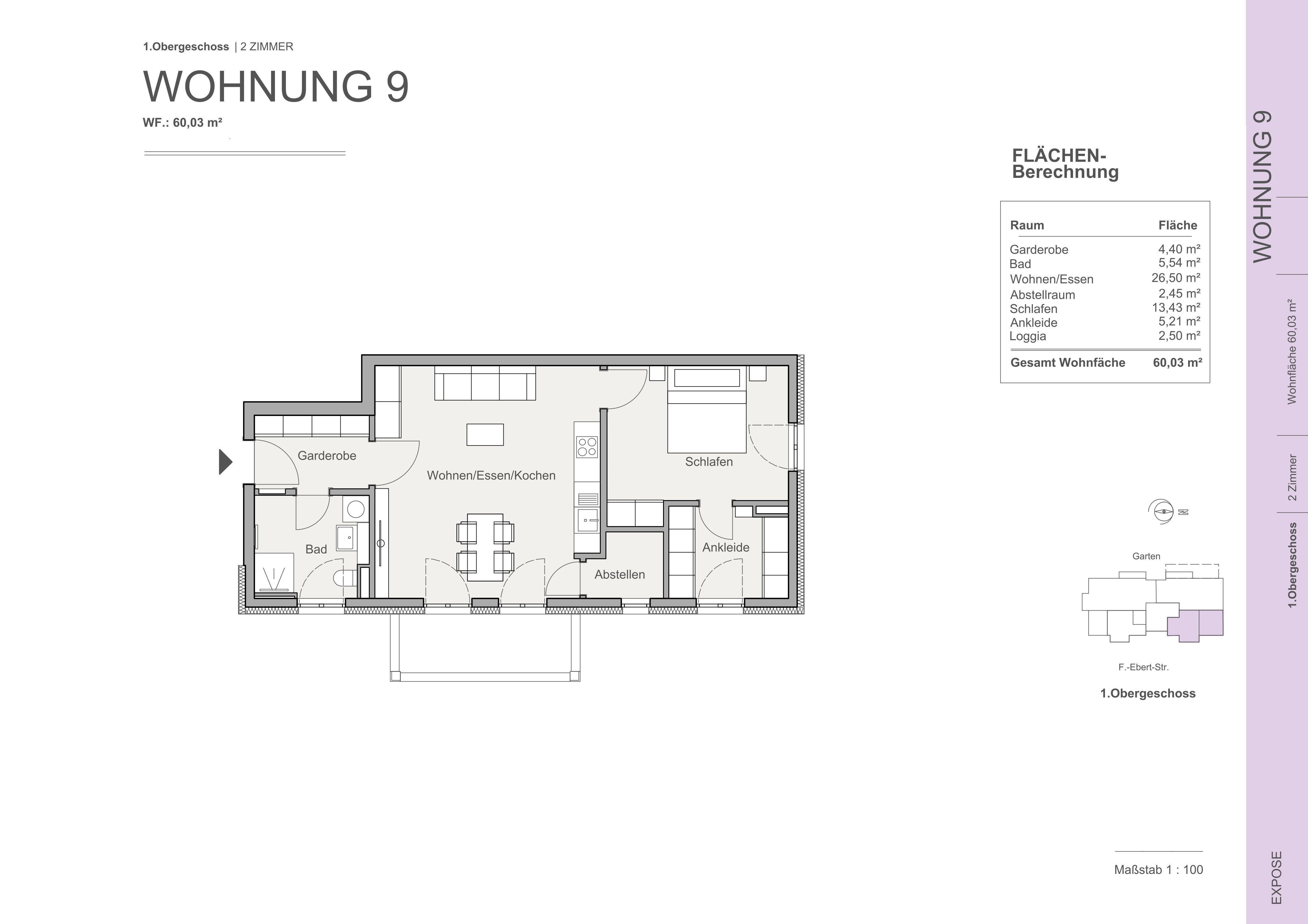 Wohnung zum Kauf provisionsfrei als Kapitalanlage geeignet 265.481 € 2 Zimmer 61 m²<br/>Wohnfläche Friedrich Ebert Straße 9 Nordvorstadt Weimar 99423