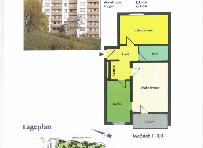 Wohnung zum Kauf provisionsfrei 179.500 € 2 Zimmer 64 m² 1. Geschoss Friedrichstraße 55 Porz Köln 51143