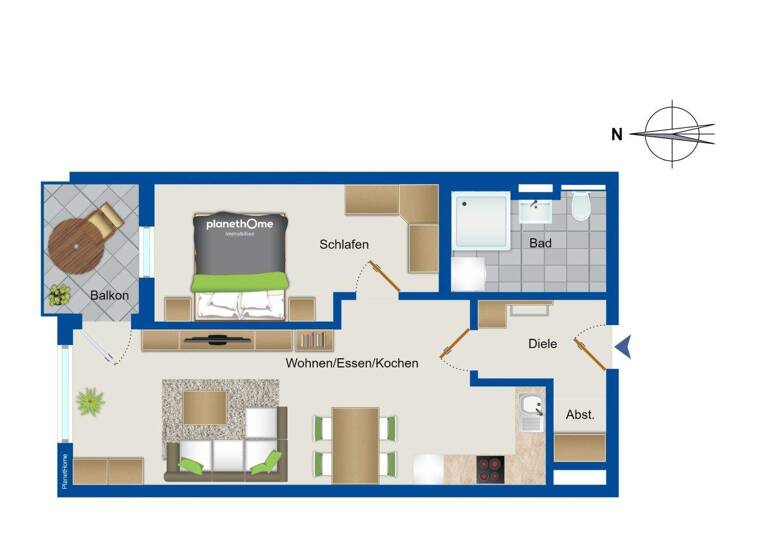 Wohnung zum Kauf 240.000 € 2 Zimmer 56,5 m² 1. Geschoss Schweinau Nürnberg 90441