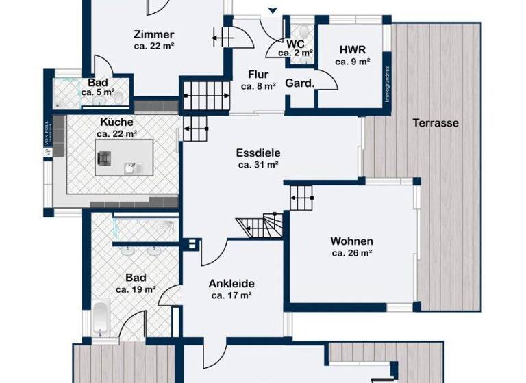 Villa zum Kauf 2.100.000 € 10 Zimmer 250 m² 1.959 m² Grundstück Sasel Hamburg 22393