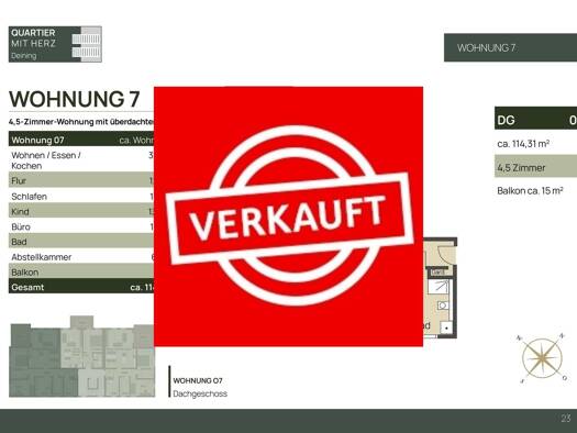 Wohnung zum Kauf provisionsfrei 468.000 € 4,5 Zimmer 114,3 m² 2. Geschoss frei ab 31.12.2026 Deining Deining 92364
