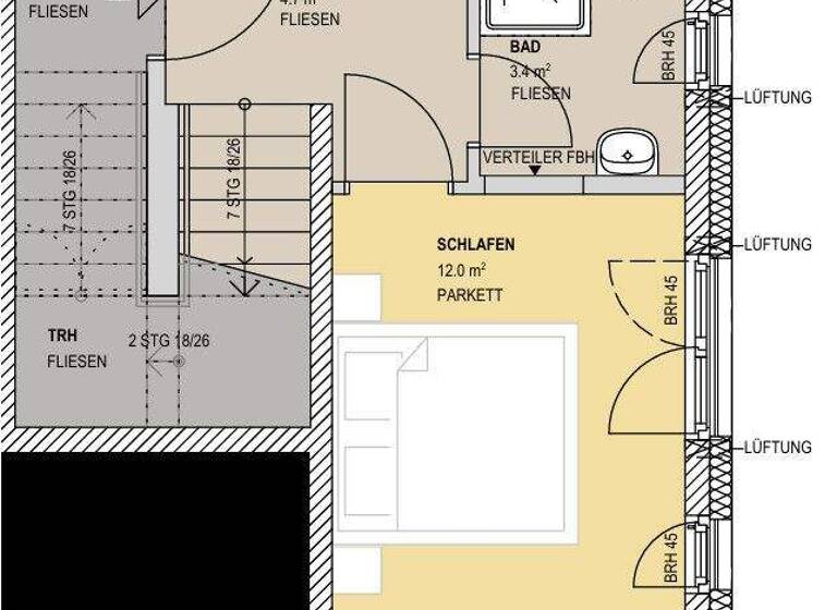 Maisonette zur Miete - Erstbezug 1.120 € 3 Zimmer 83 m² 1. Geschoss Alt-Saarbrücken Saarbrücken 66117