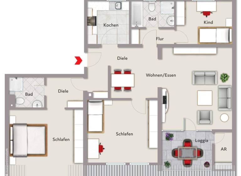 Wohnung zum Kauf 295.000 € 4 Zimmer 105,6 m² Lahr 77933