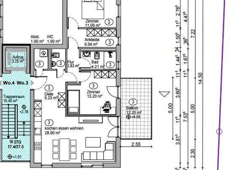 Terrassenwohnung zum Kauf - Erstbezug provisionsfrei 436.660 € 3 Zimmer 82,4 m² Geschoss 2/3 frei ab 31.12.2027 Peterstraße 14 Lorsch 64653