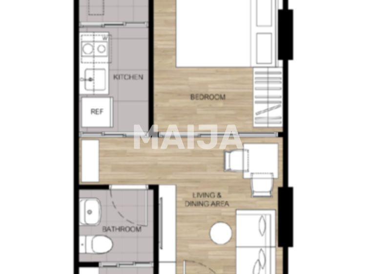Studio zum Kauf 67.654 € 1 Zimmer 28 m² 5. Geschoss W86X+J5X Kathu Mueang Phuket 83150