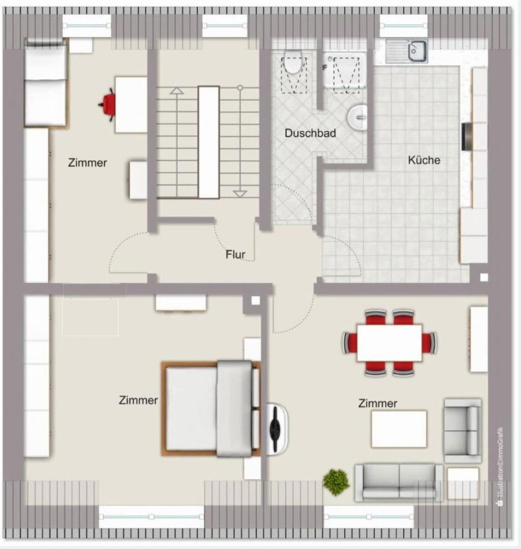 Wohnung zur Miete 1.400 € 3 Zimmer 90 m²<br/>Wohnfläche 2.<br/>Geschoss Äußere Querstraße 7 Kaefertal - Mitte Mannheim 68309