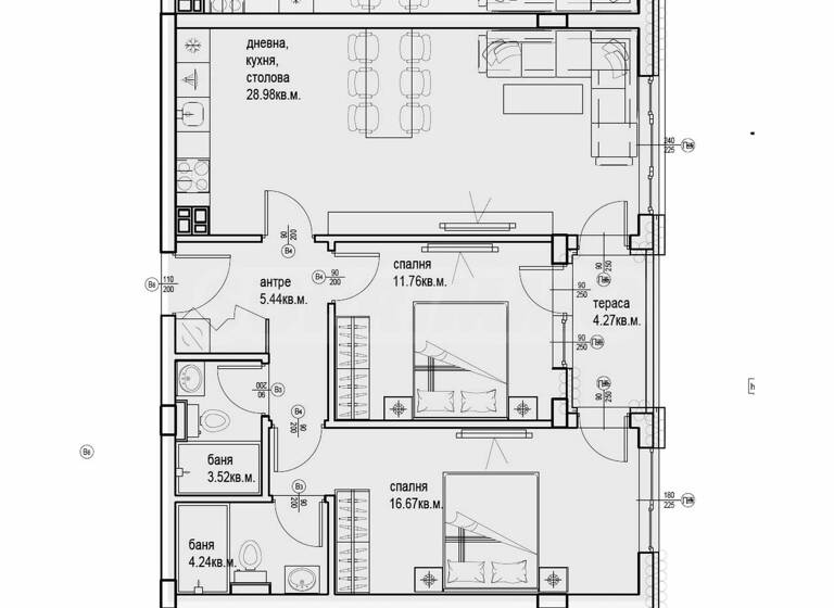 Studio zum Kauf 124.235 € 3 Zimmer 99,4 m² Plovdiv
