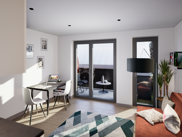Studio zum Kauf - Neubau provisionsfrei als Kapitalanlage geeignet 249.900 € 1 Zimmer 32,2 m² Markgrafenstraße 50 Kriegshaber Augsburg 86156