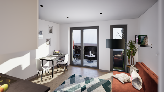 Studio zum Kauf - Neubau provisionsfrei als Kapitalanlage geeignet 249.900 € 1 Zimmer 32,2 m² Markgrafenstraße 50 Kriegshaber Augsburg 86156
