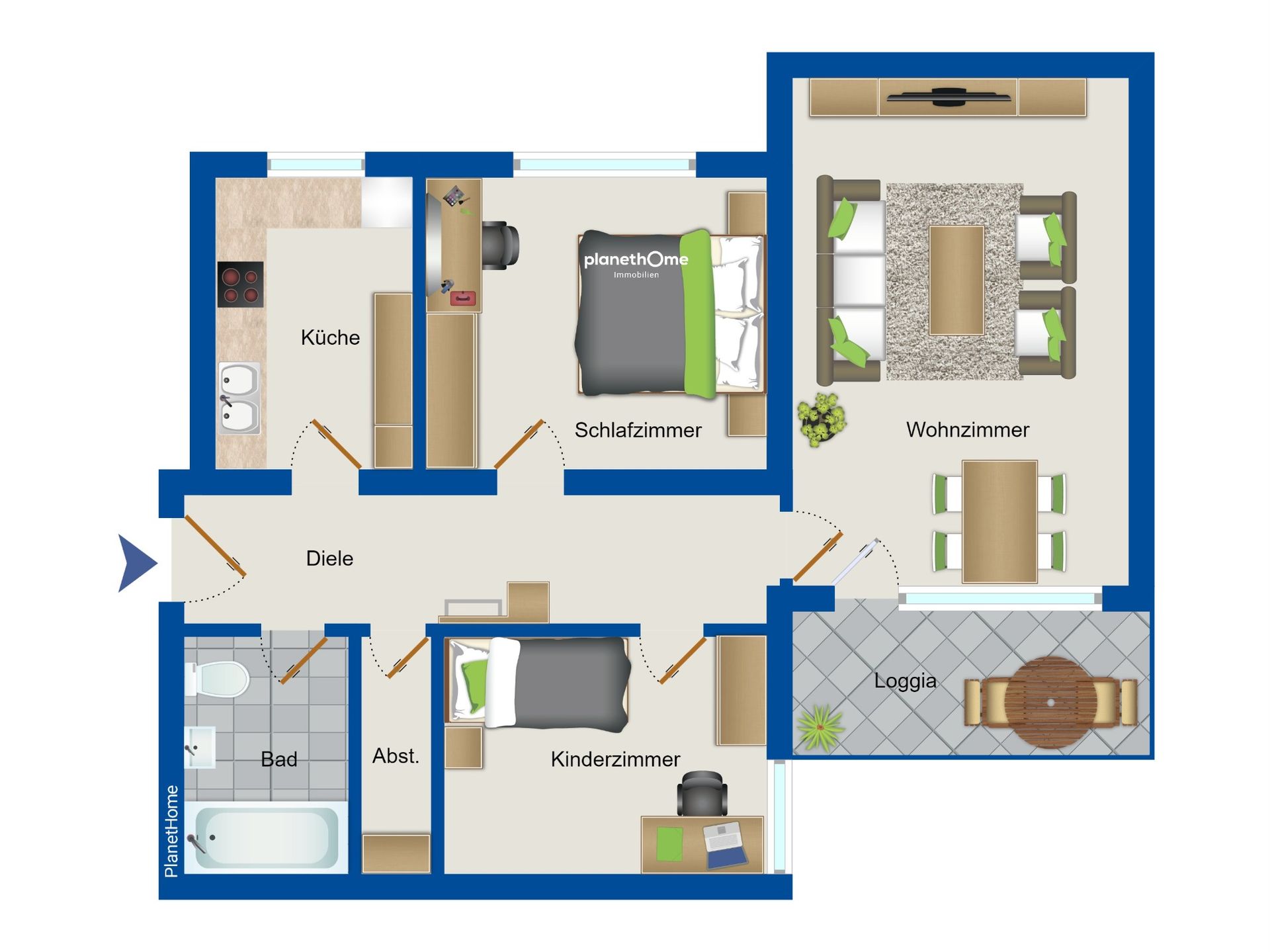 Wohnung zum Kauf 179.000 € 3 Zimmer 78 m²<br/>Wohnfläche 3.<br/>Geschoss Neukirchen Neukirchen-Vluyn 47506