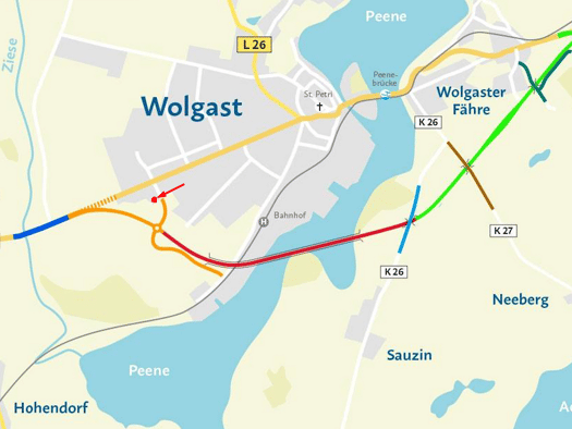 Grundstück zum Kauf 600.000 € 4.213 m² Grundstück Baugenehmigung vorhanden frei ab sofort Am Schanzberg 1 Wolgast Wolgast 17438