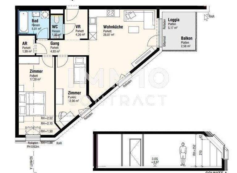 Wohnung zum Kauf - Erstbezug 360.000 € 3 Zimmer 80,6 m² Lanzendorf 2326