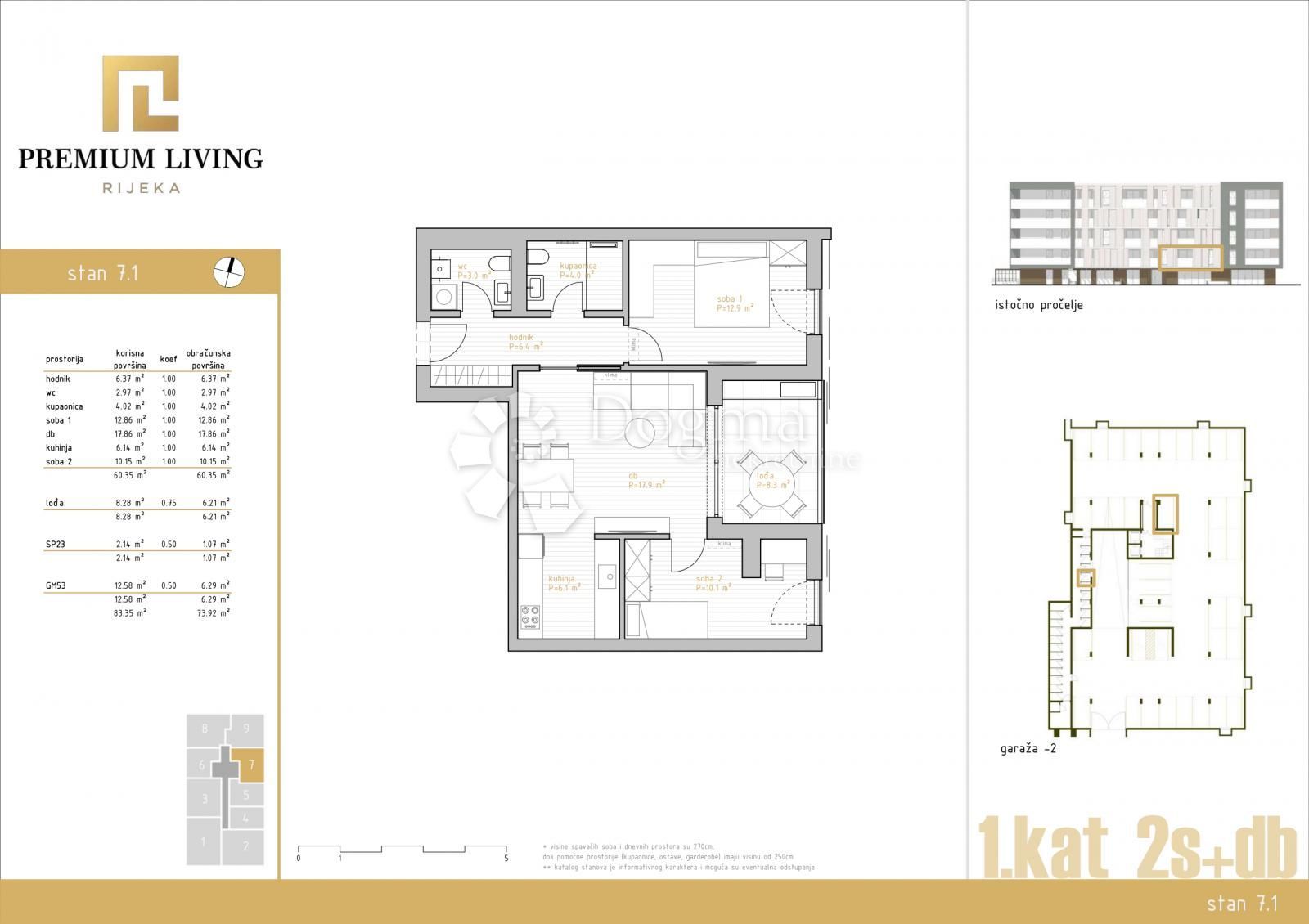 Wohnung zum Kauf 3 Zimmer 66 m²<br/>Wohnfläche 1.<br/>Geschoss Zamet 51000