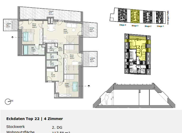 Sonstiges zum Kauf 768.600 € 4 Zimmer 117,6 m² Wien 1220