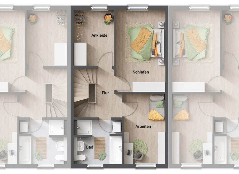 Reihenmittelhaus zum Kauf - Erstbezug 619.130 € 5 Zimmer 141 m² 206 m² Grundstück Bergstraße Zirndorf 90513