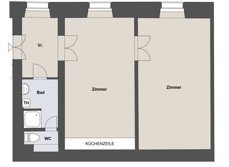 Wohnung zur Miete 1.277 € 2 Zimmer 60,3 m² 4. Geschoss Ballgasse Wien 1010