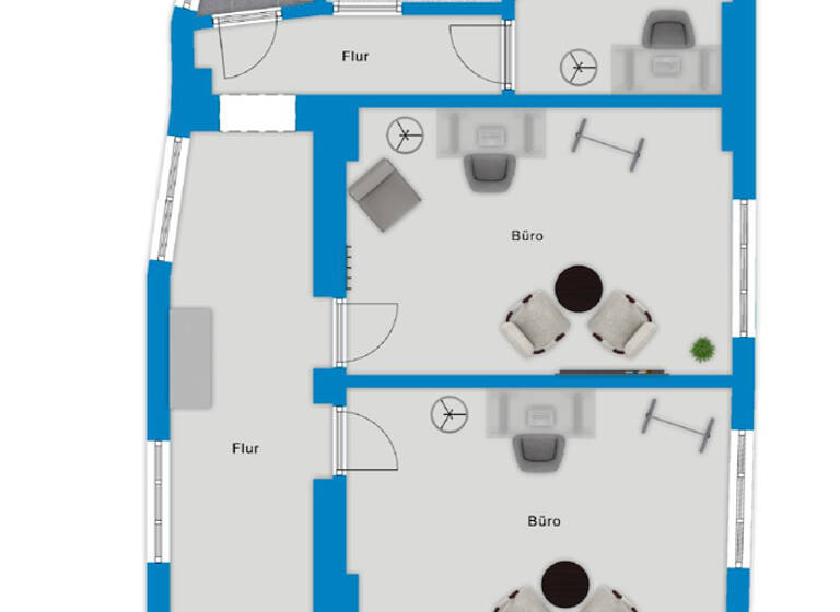 Bürofläche zur Miete 11 € 4 Zimmer 101 m² Bürofläche Leipziger Straße 100 Innenstadt Halle 06108