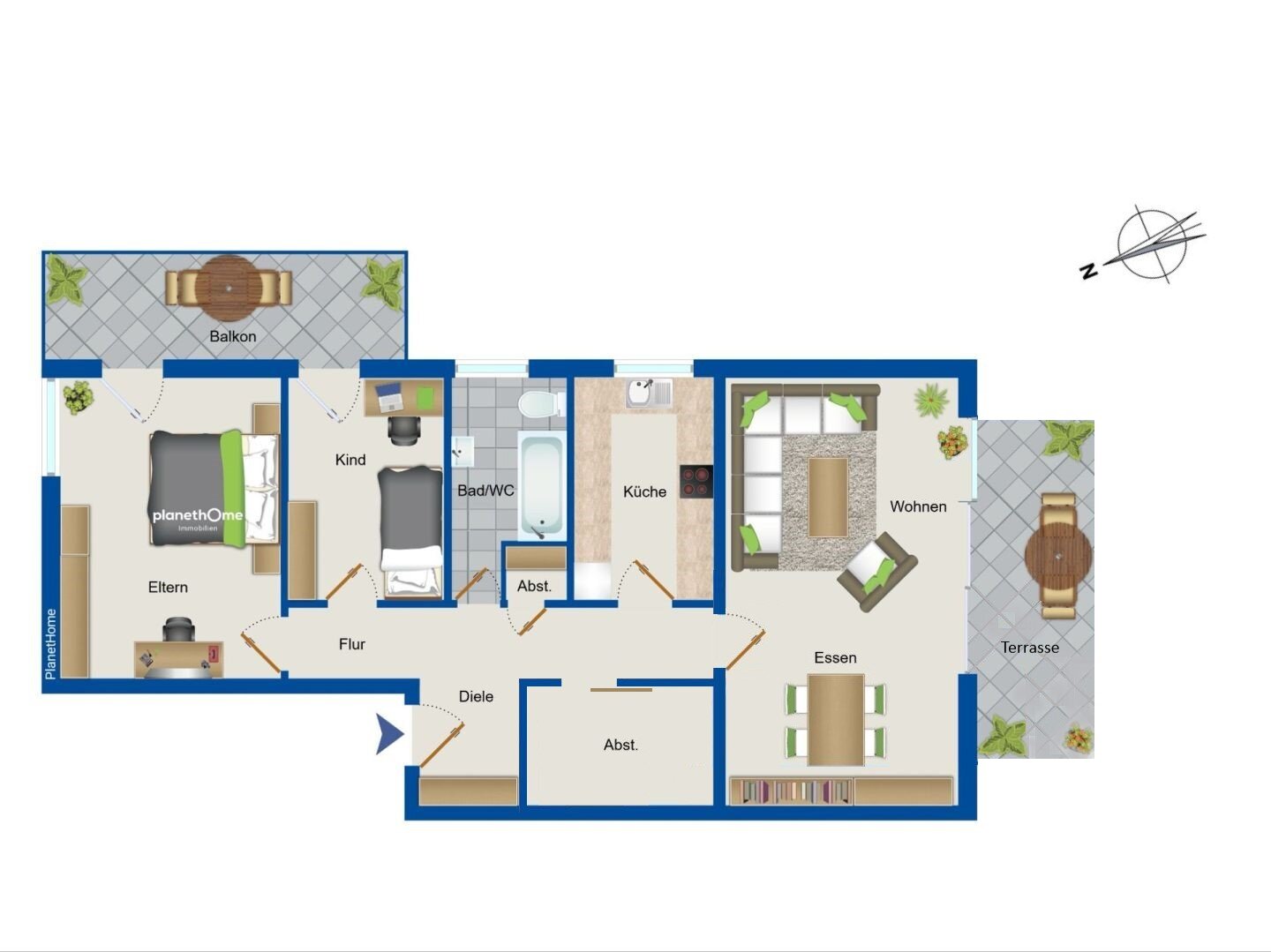 Wohnung zum Kauf 205.000 € 3 Zimmer 96,4 m²<br/>Wohnfläche Garitz Bad Kissingen 97688