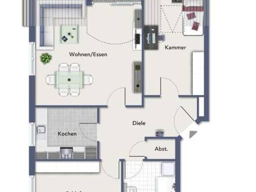 Wohnung zur Miete 592 € 3 Zimmer 73,1 m² Weikersheim 97990