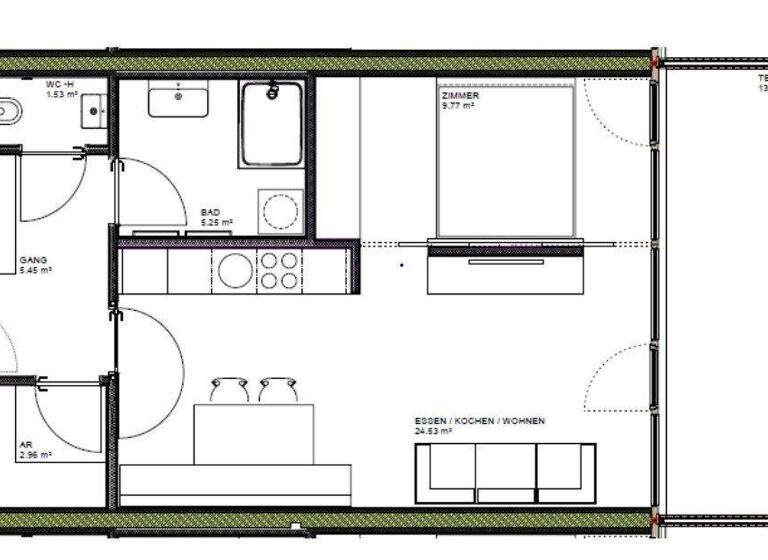 Wohnung zur Miete - Erstbezug 845 € 2 Zimmer 49,5 m² 1. Geschoss Feldkircher Straße 21 Frastanz 6820