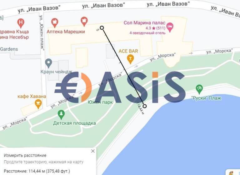 Studio zum Kauf provisionsfrei 69.300 € 1 Zimmer 54 m² 6. Geschoss ulitsa "Ivan Vazov" 9 Nessebar 8230