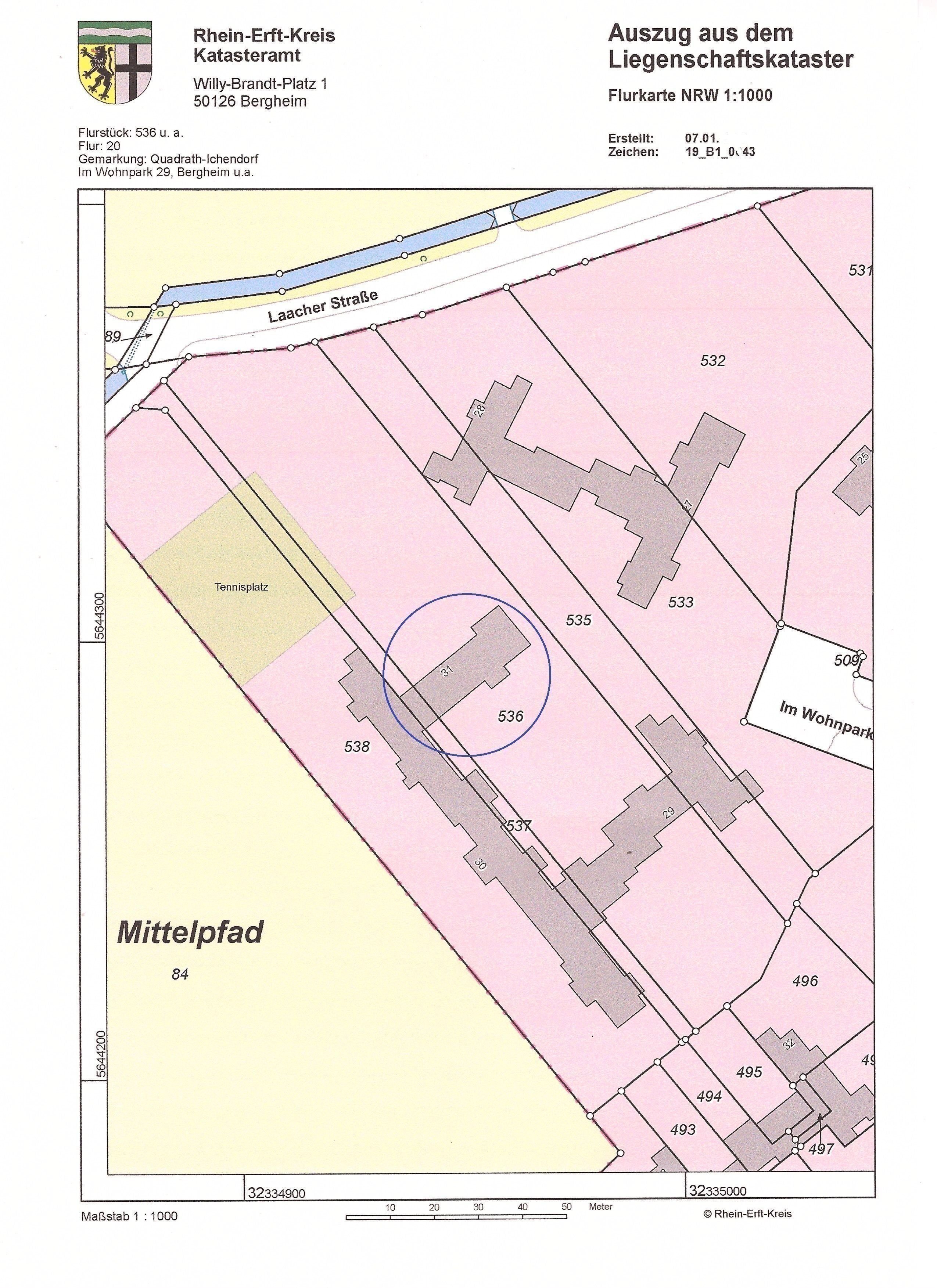 Wohnung zum Kauf 89.000 € 4 Zimmer 94 m²<br/>Wohnfläche 2.<br/>Geschoss Im Wohnpark 31 Ahe Bergheim 50127