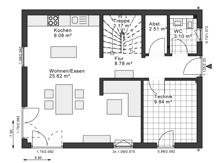 Einfamilienhaus zum Kauf provisionsfrei 425.500 € 3 Zimmer 122 m² 520 m² Grundstück Schönberg 24217
