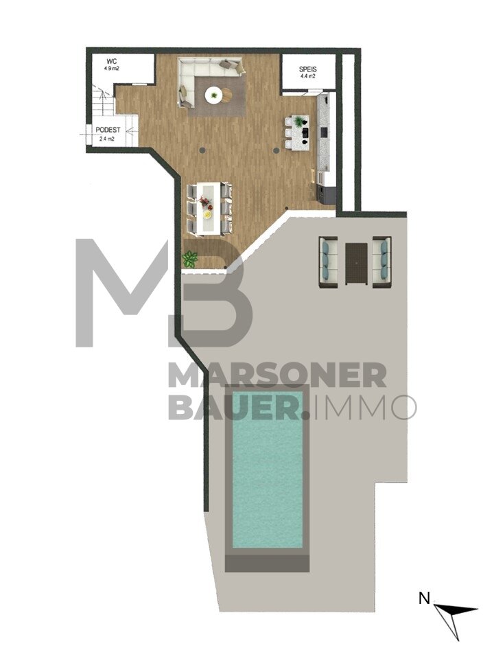 Terrassenwohnung zum Kauf 4 Zimmer 165 m²<br/>Wohnfläche Scena 39017