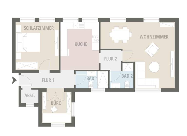 Wohnung zum Kauf provisionsfrei 350.000 € 3 Zimmer 84,5 m² 1. Geschoss Südstadt Hannover 30173