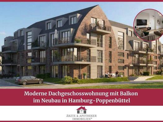 Wohnung zum Kauf - Erstbezug 459.000 € 2 Zimmer 57,3 m² Poppenbüttel Hamburg 22399