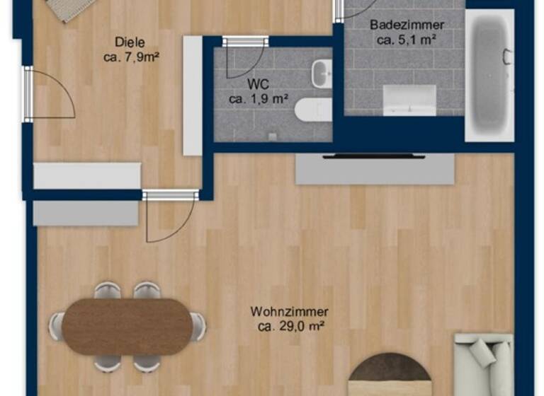 Wohnung zum Kauf 719.000 € 3 Zimmer 82 m² 1. Geschoss Bogenhausen München 81925